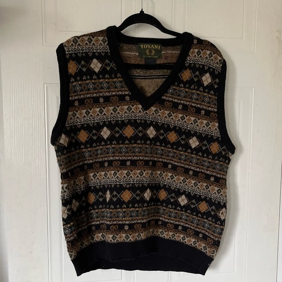 TOSANI Vintage Wool Sweater Vest - Picture 1 of 8